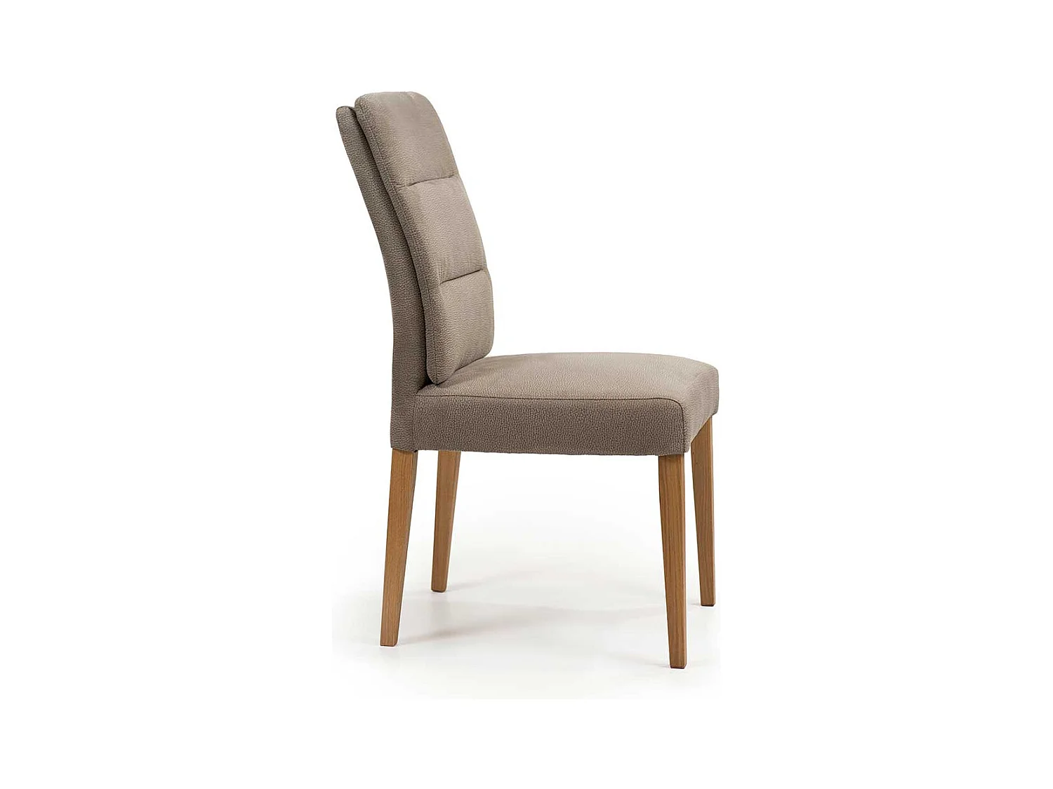 Polsterstuhl Esszimmer in Taupe & Eichefarben Bezug aus Microfaser