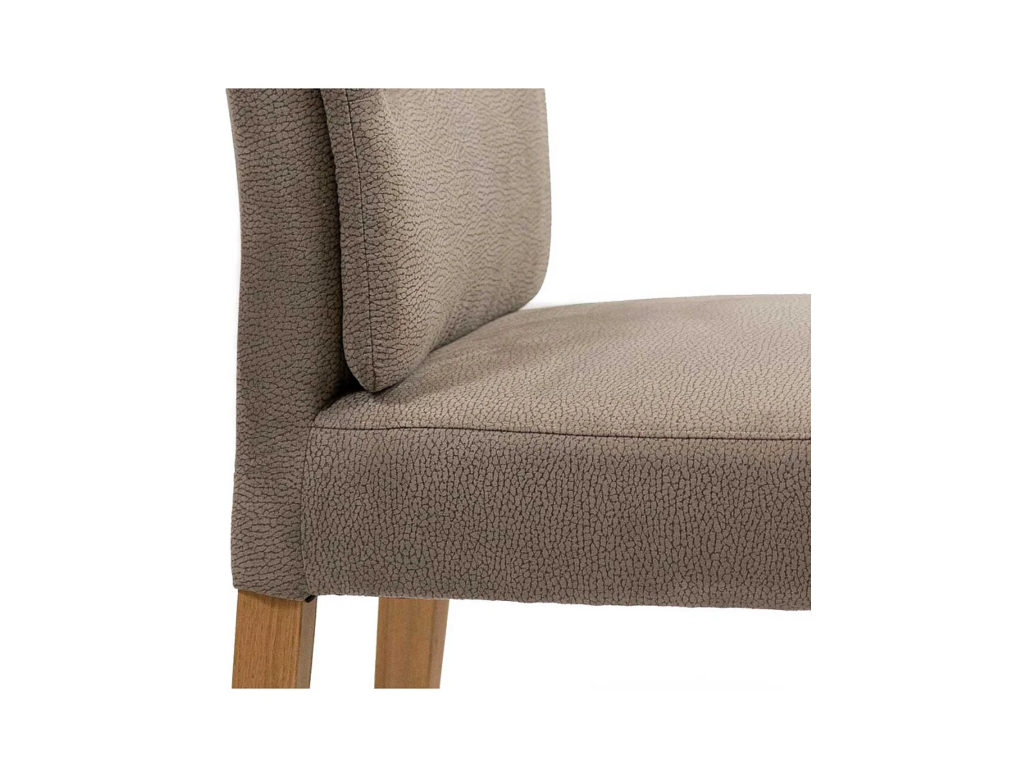 Polsterstuhl Esszimmer in Taupe & Eichefarben Bezug aus Microfaser