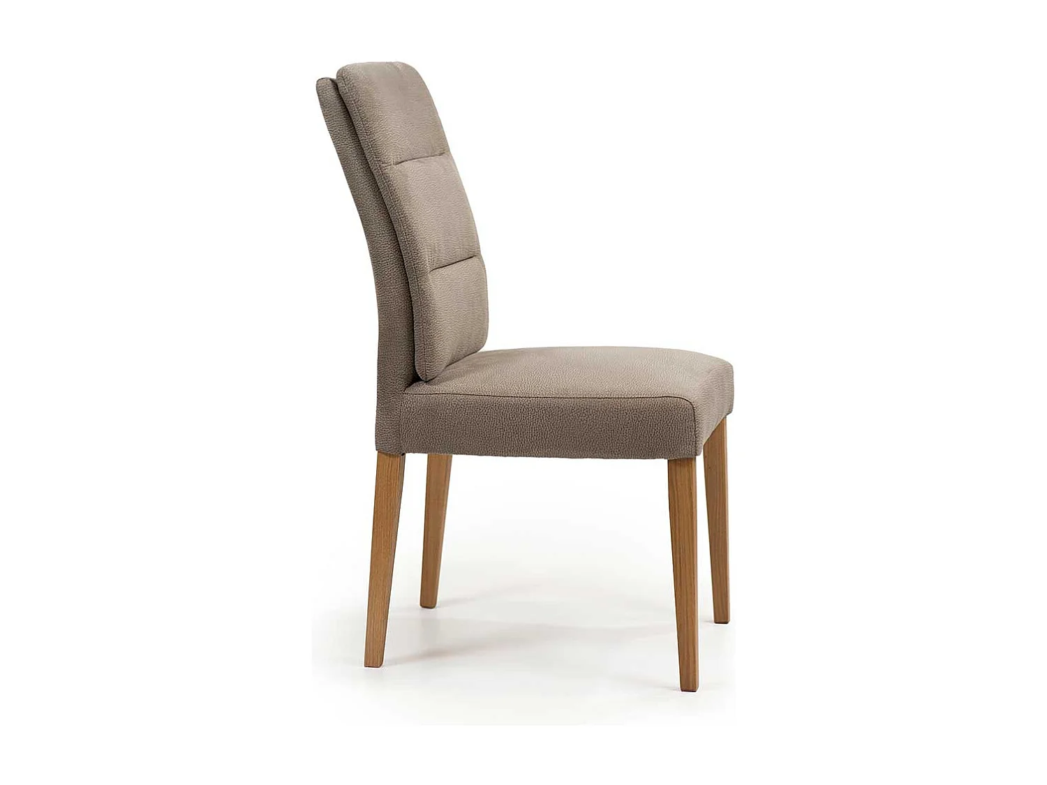 Polsterstuhl Esszimmer in Taupe & Eichefarben Bezug aus Microfaser (2er Set)