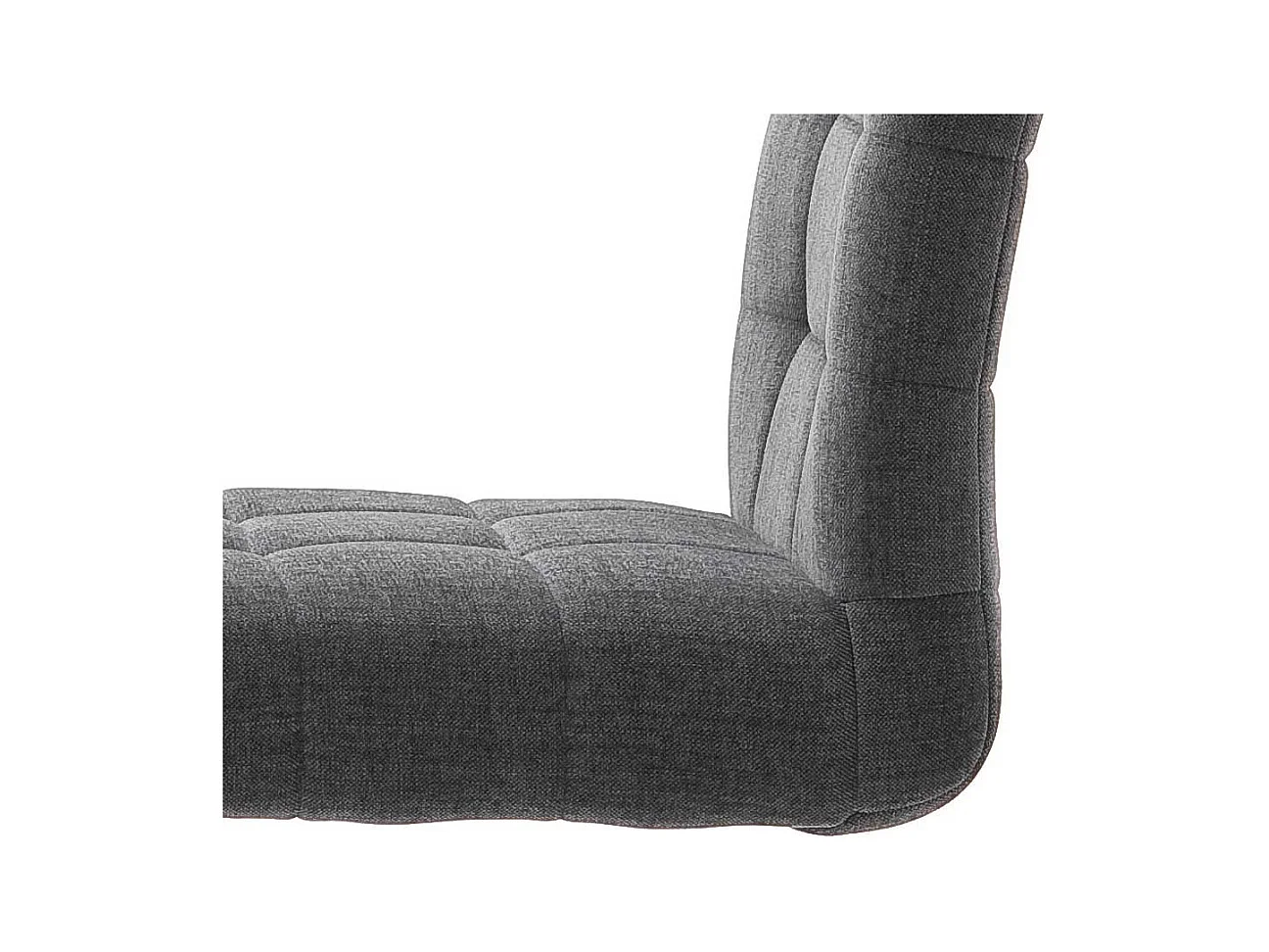 Freischwinger in Dunkelgrau Chenillegewebe Metallgestell (2er Set)