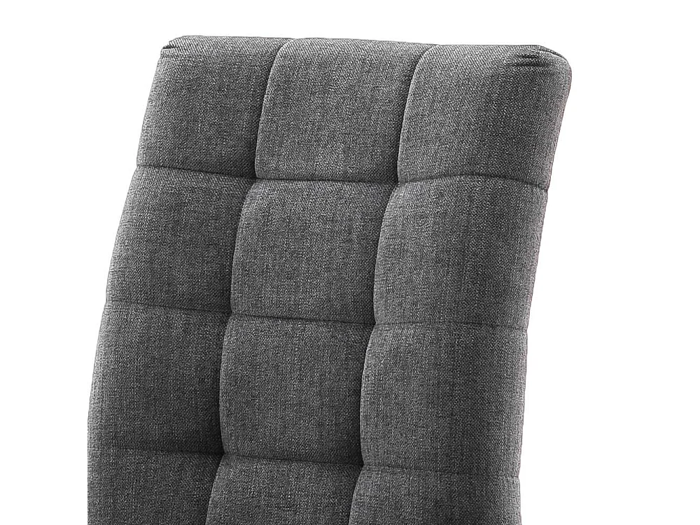 Freischwinger in Dunkelgrau Chenillegewebe Metallgestell (2er Set)