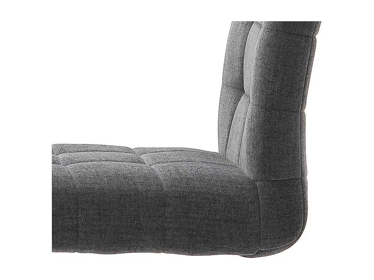 Freischwinger in Dunkelgrau Chenillegewebe Metallgestell (2er Set)