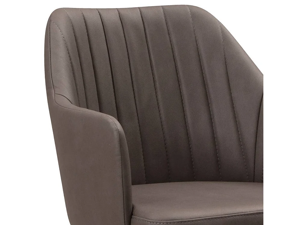 Armlehnstuhl Esszimmerstuhl mit aufwendigen Steppungen aus Microfaser