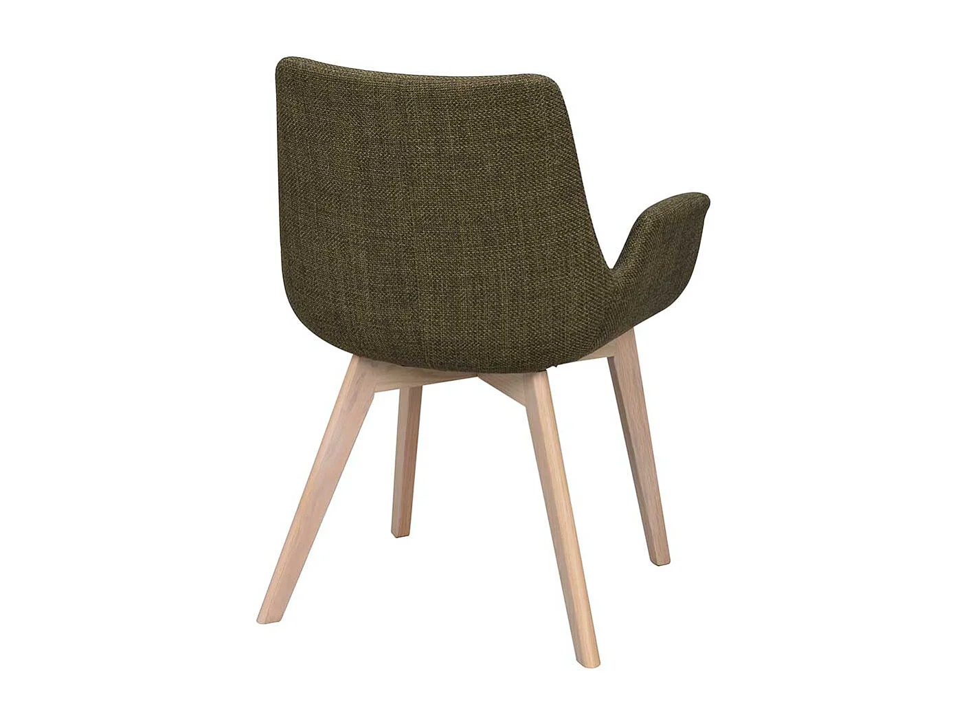 Polsterstuhl mit Armlehnen Gestell aus Massivholz (2er Set)