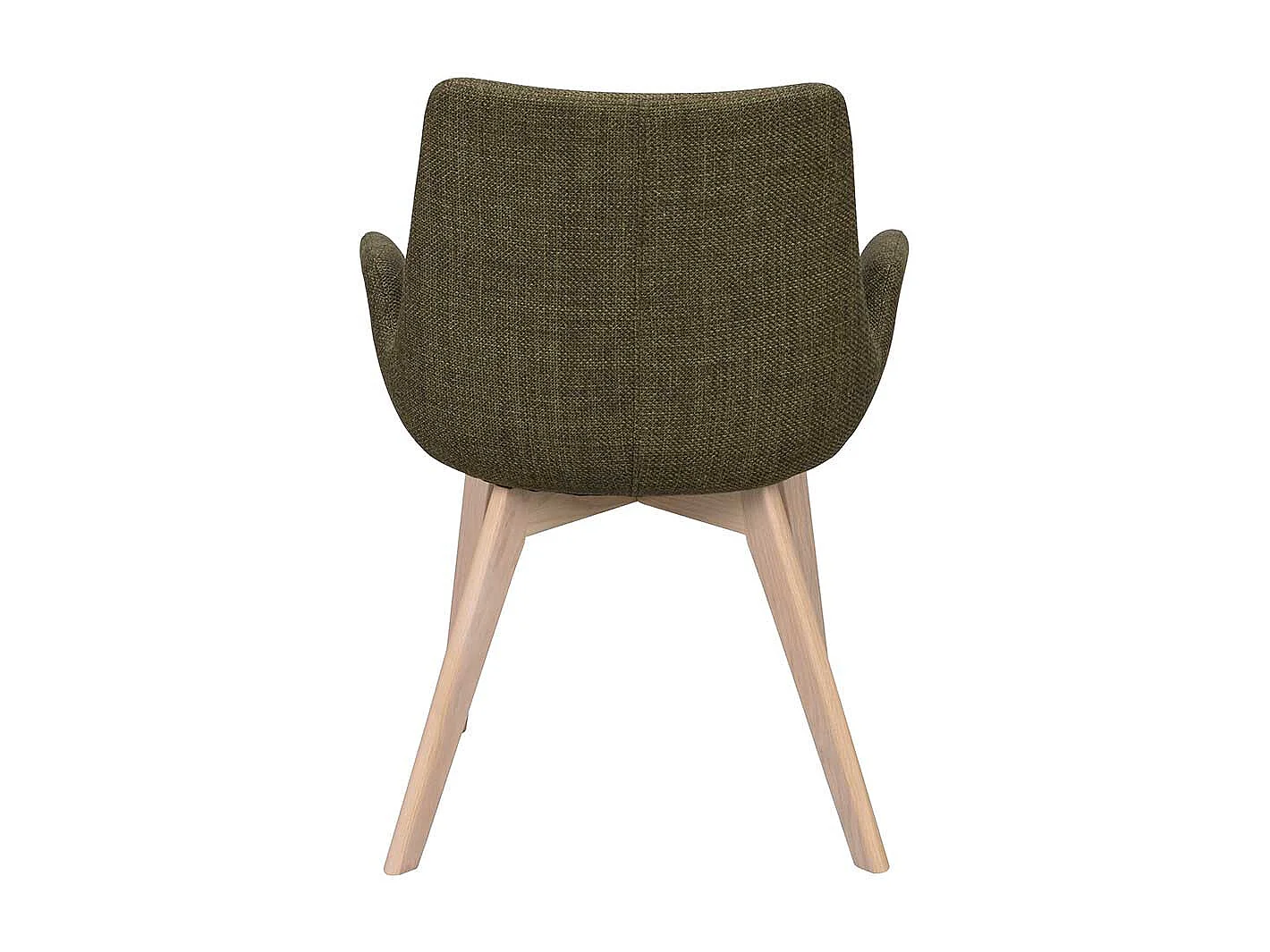 Polsterstuhl mit Armlehnen Gestell aus Massivholz (2er Set)