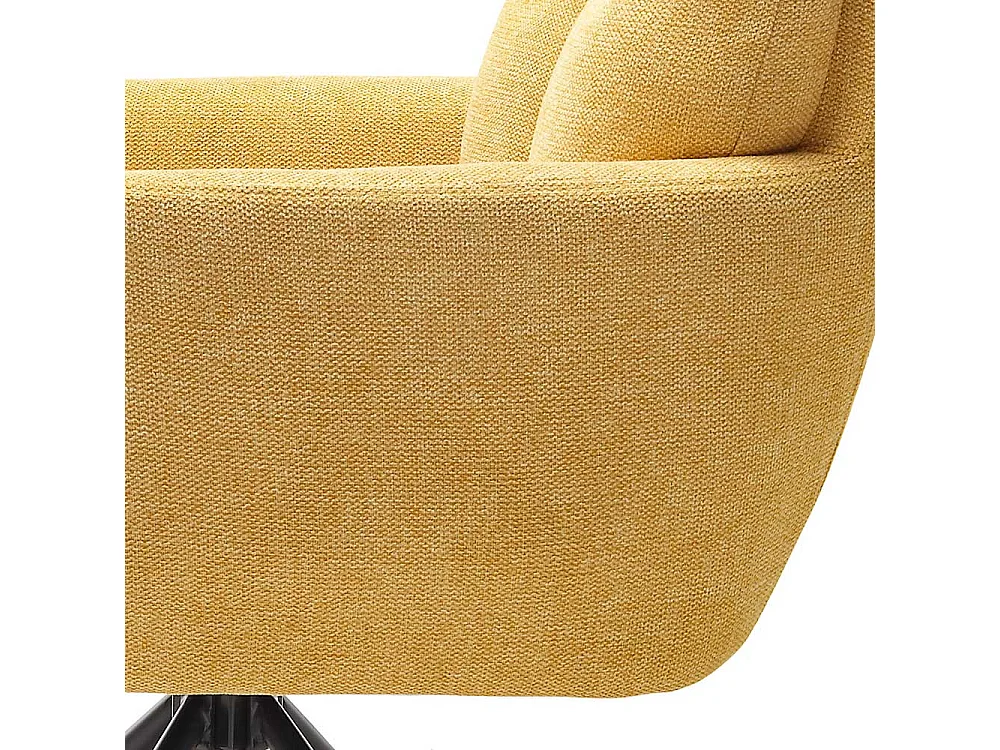 Esszimmerstuhl Set Gelb mit hoher Rückenlehne aufwendigen Steppungen (2er Set)