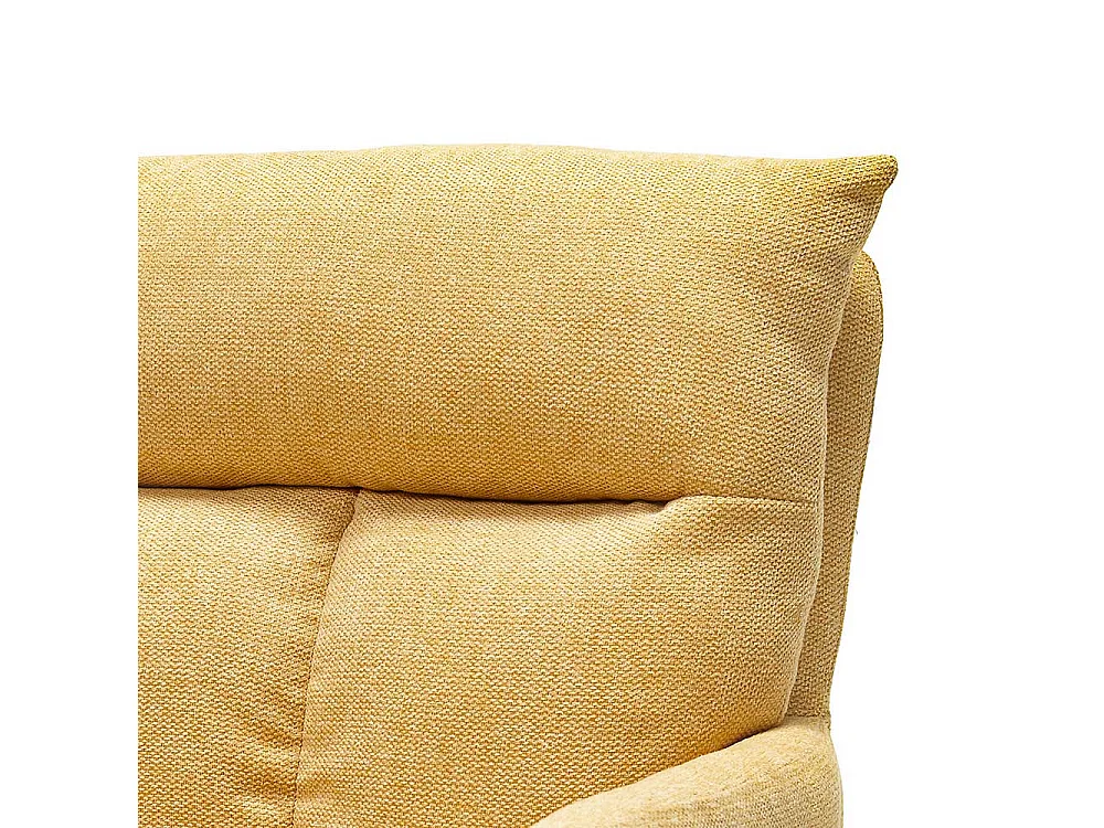 Esszimmerstuhl Set Gelb mit hoher Rückenlehne aufwendigen Steppungen (2er Set)