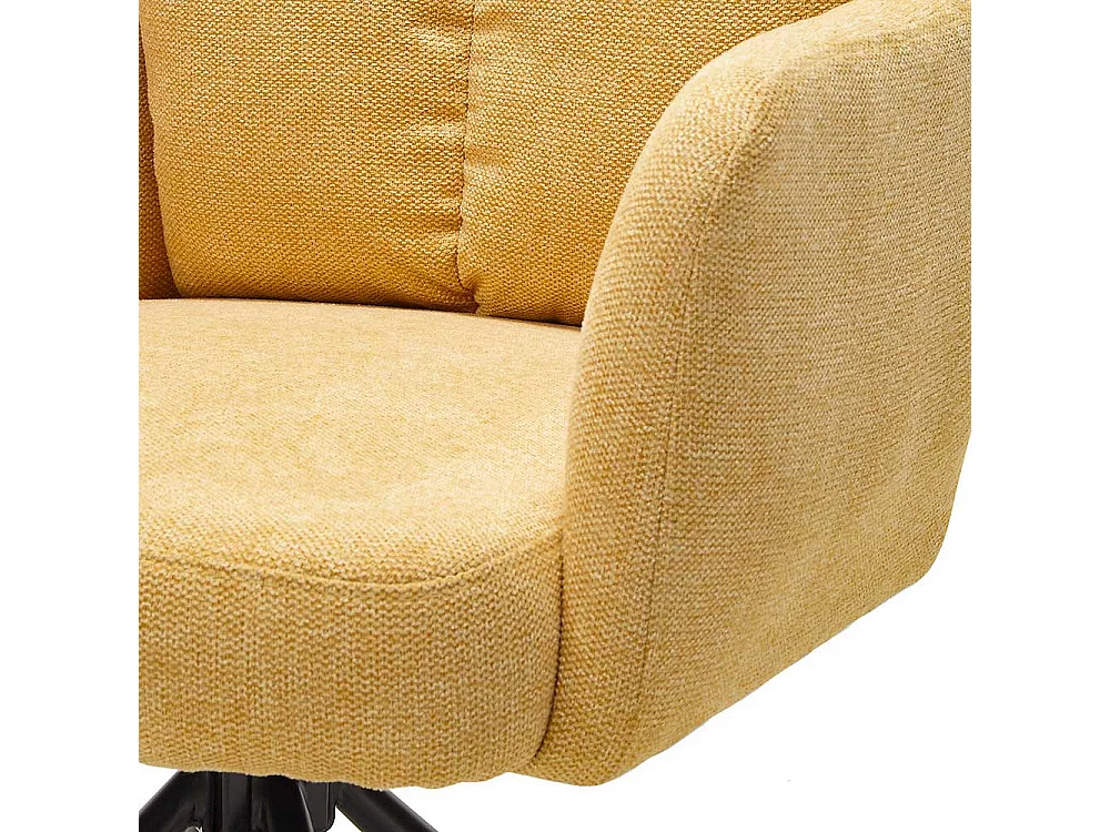 Esszimmerstuhl Set Gelb mit hoher Rückenlehne aufwendigen Steppungen (2er Set)