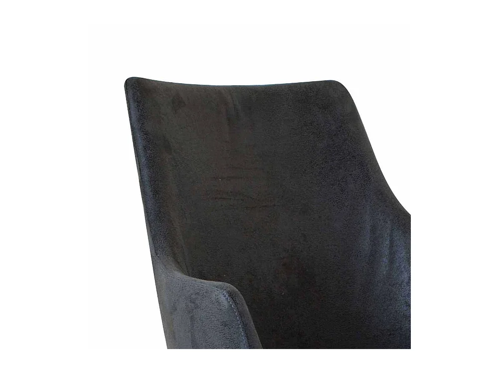 Esszimmerstuhl in Anthrazit Microfaser Armlehnen