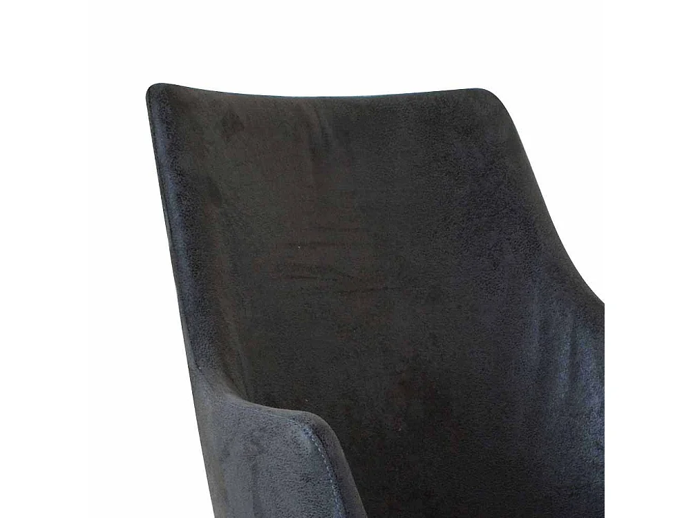 Esszimmerstuhl in Anthrazit Microfaser Armlehnen