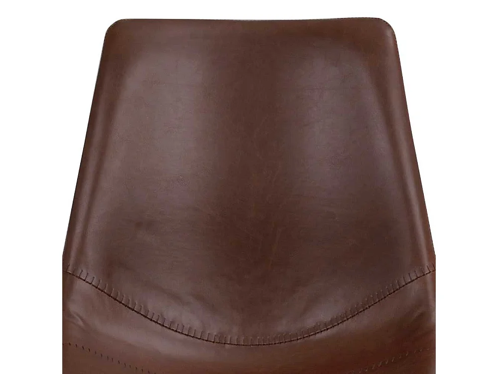 Schalenstuhl Set in Braun und Schwarz Kunstleder und Stahl (2er Set)