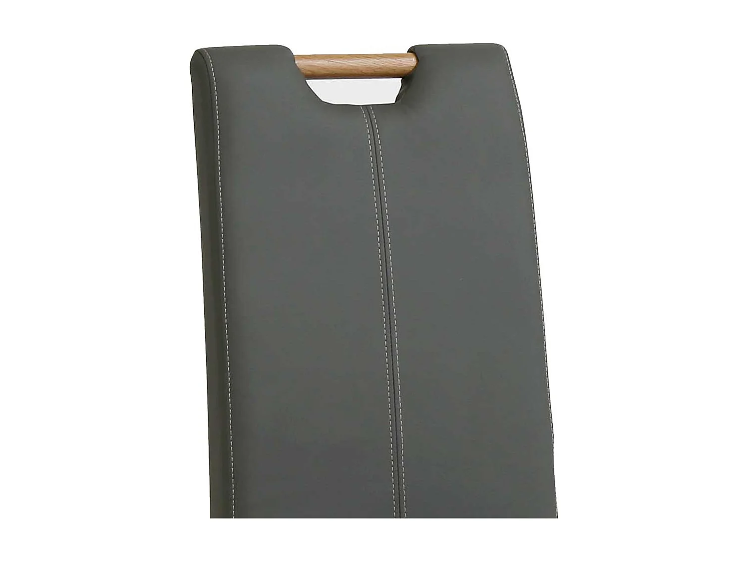 Polsterstuhl Esszimmer Hochlehner Kunstleder Bezug Grau (2er Set)