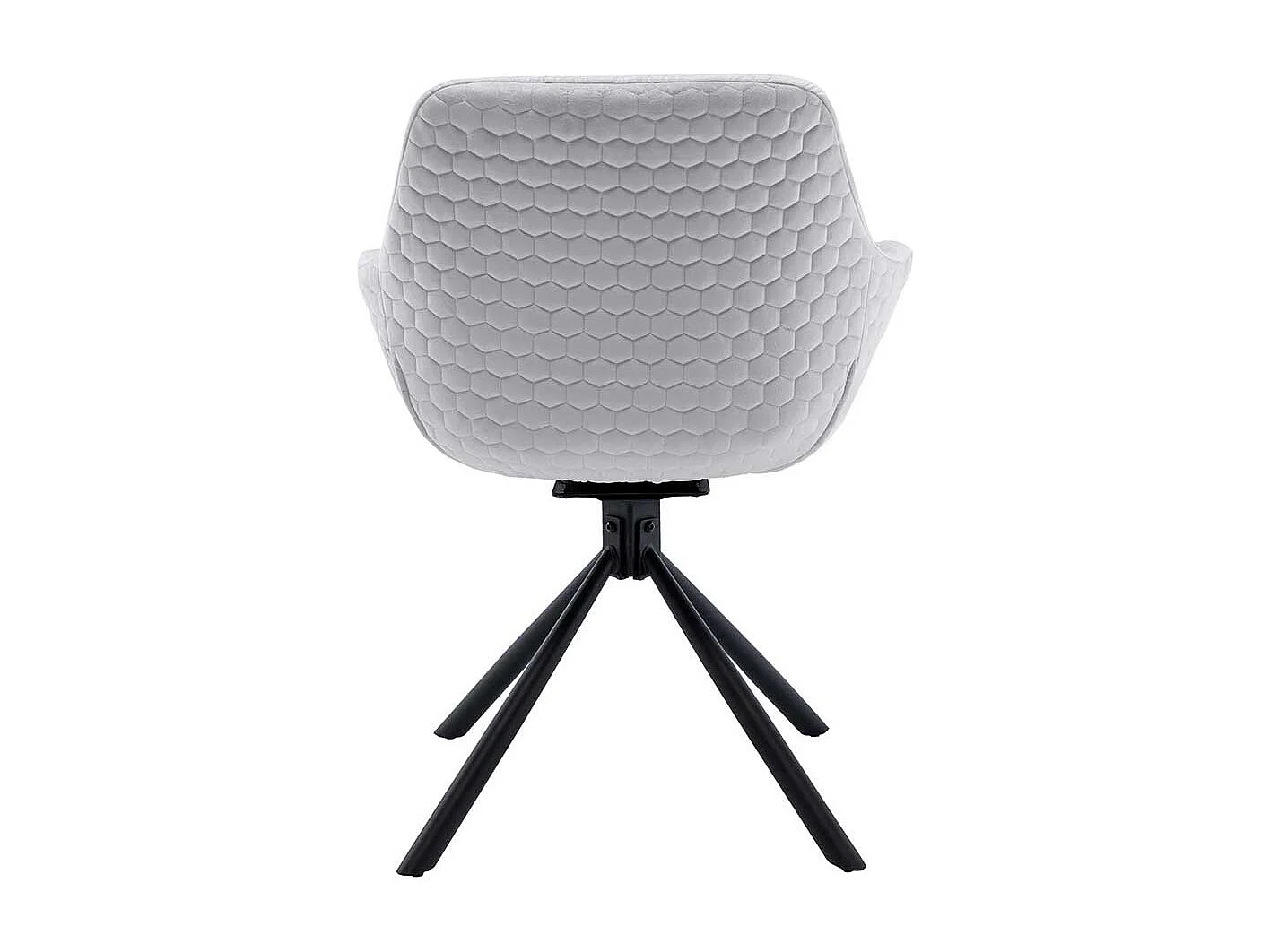 Esszimmerstuhl Hellgrau Samt Gestell drehbar Armlehnen