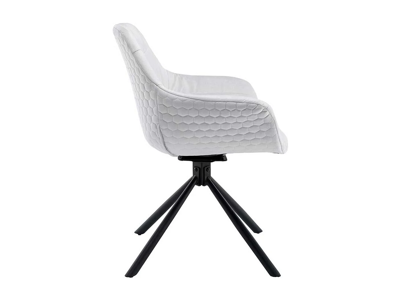 Esszimmerstuhl Hellgrau Samt Gestell drehbar Armlehnen