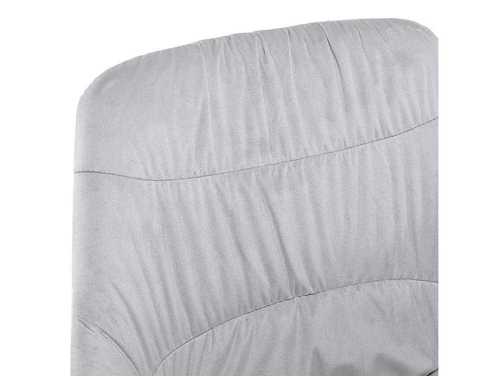 Esszimmerstuhl Hellgrau Samt Gestell drehbar Armlehnen