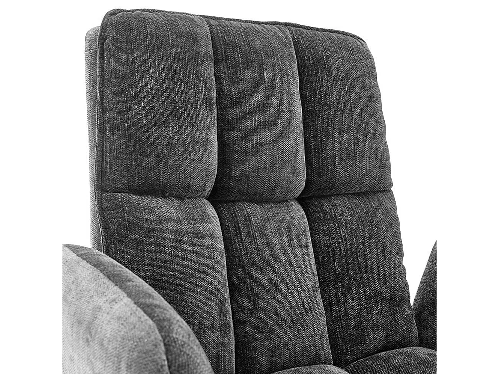 Hochlehner in Dunkelgrau - Hellgrau Gestell aus Metall (2er Set)