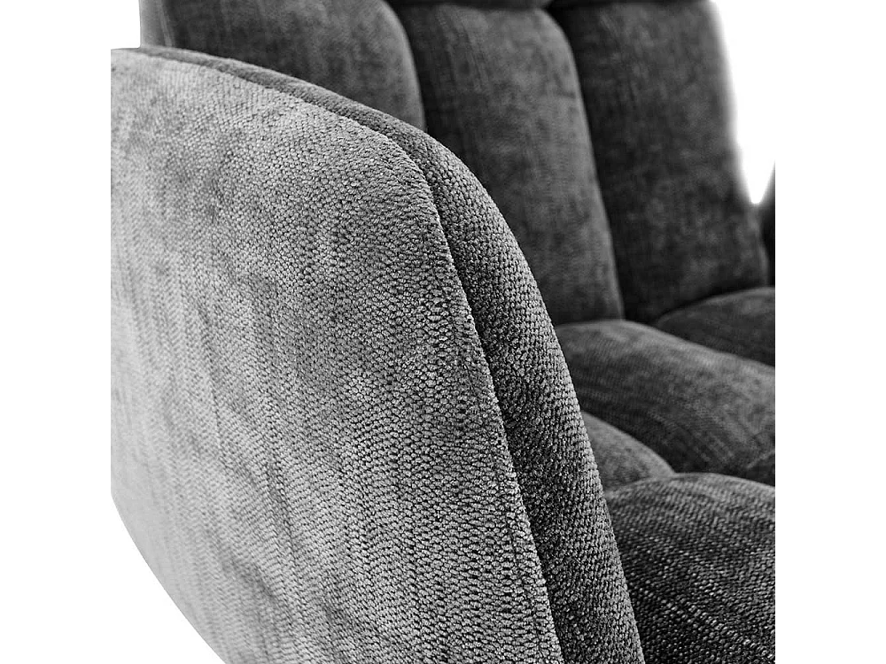 Hochlehner in Dunkelgrau - Hellgrau Gestell aus Metall (2er Set)