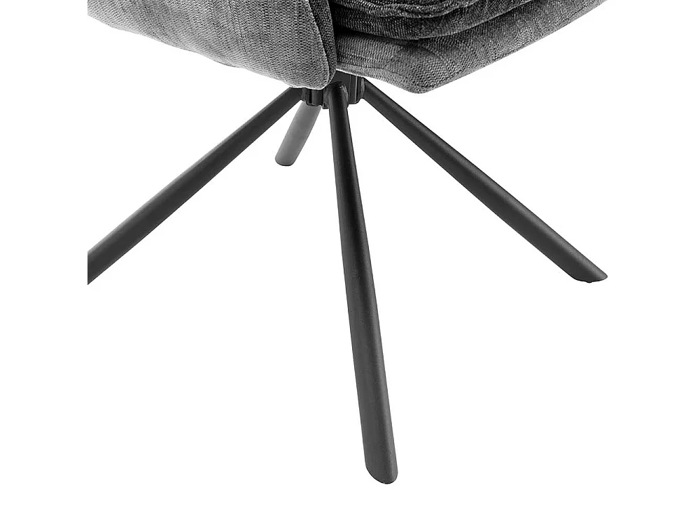 Hochlehner in Dunkelgrau - Hellgrau Gestell aus Metall (2er Set)