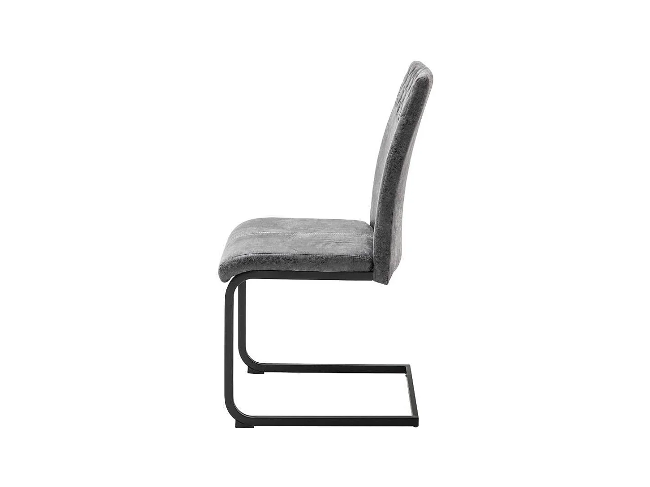 Esszimmerstuhl Polsterstuhl in Anthrazit mit Ziernähten (4er Set)