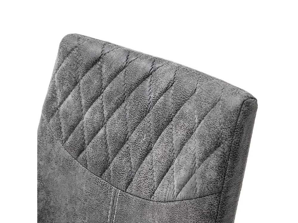 Esszimmerstuhl Polsterstuhl in Anthrazit mit Ziernähten (4er Set)