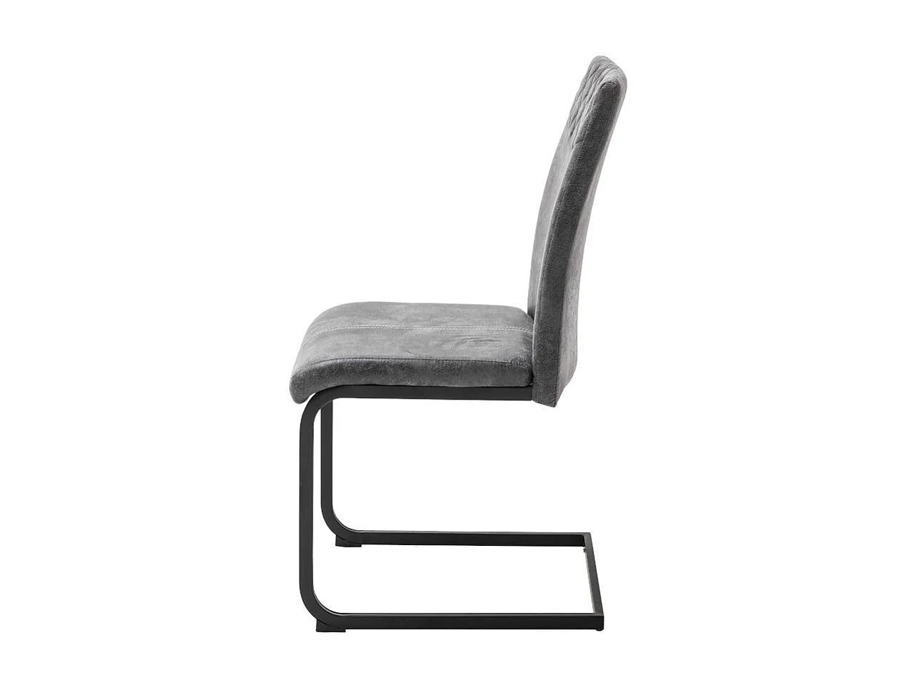 Esszimmerstuhl Polsterstuhl in Anthrazit mit Ziernähten (4er Set)