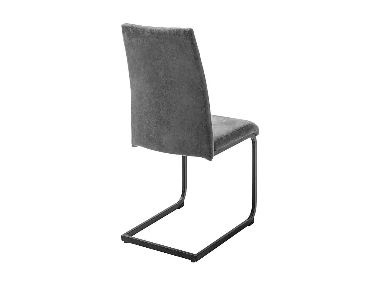 Esszimmerstuhl Polsterstuhl in Anthrazit mit Ziernähten (4er Set)