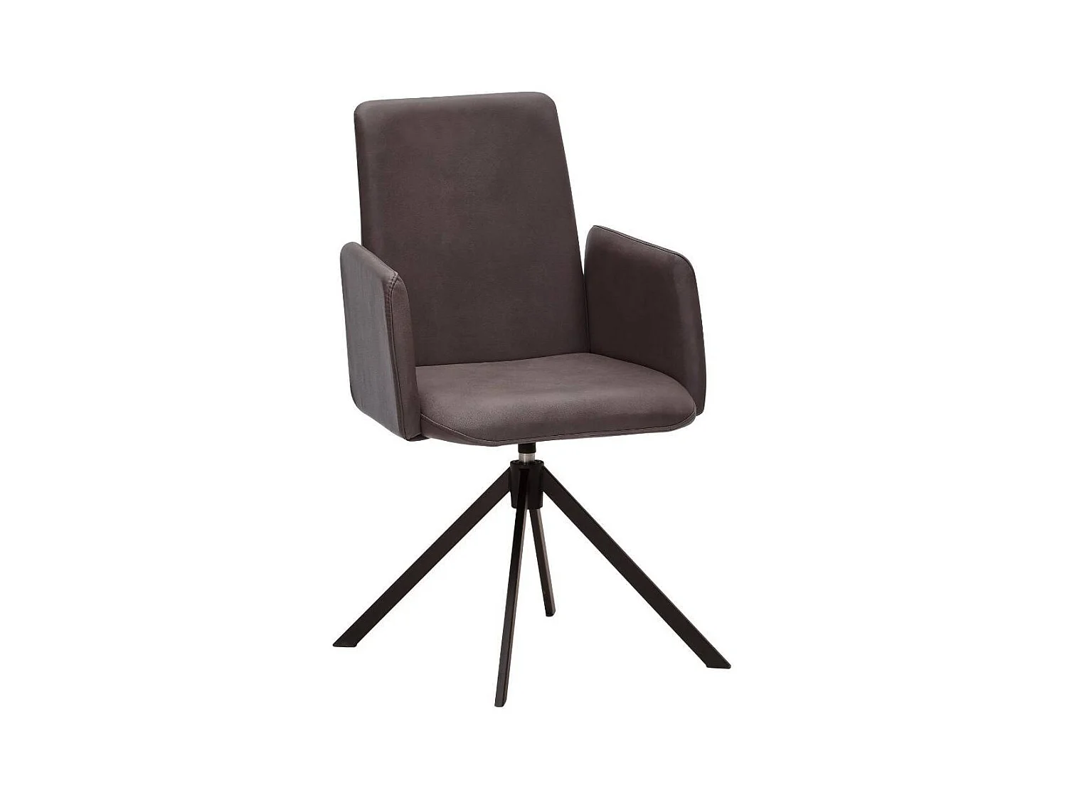 Armlehnstuhl Polsterstuhl aus Microfaser mit Gestell aus Metall