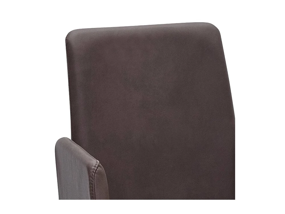 Armlehnstuhl Polsterstuhl aus Microfaser mit Gestell aus Metall