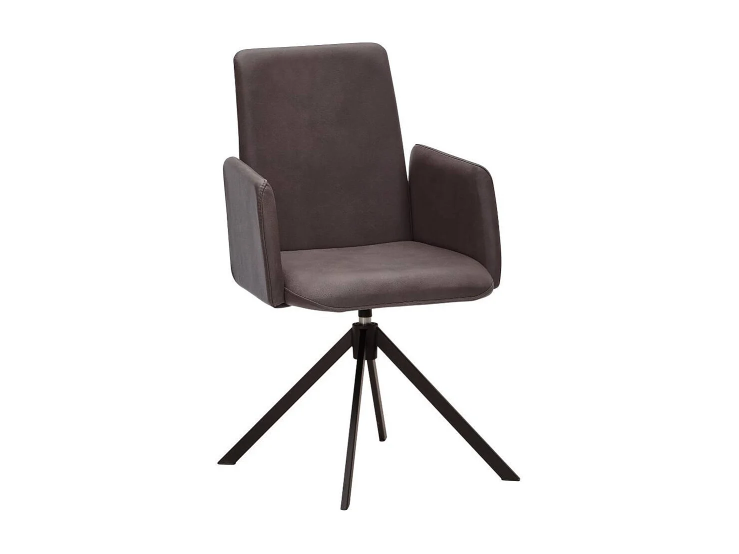 Armlehnstuhl Polsterstuhl aus Microfaser mit Gestell aus Metall