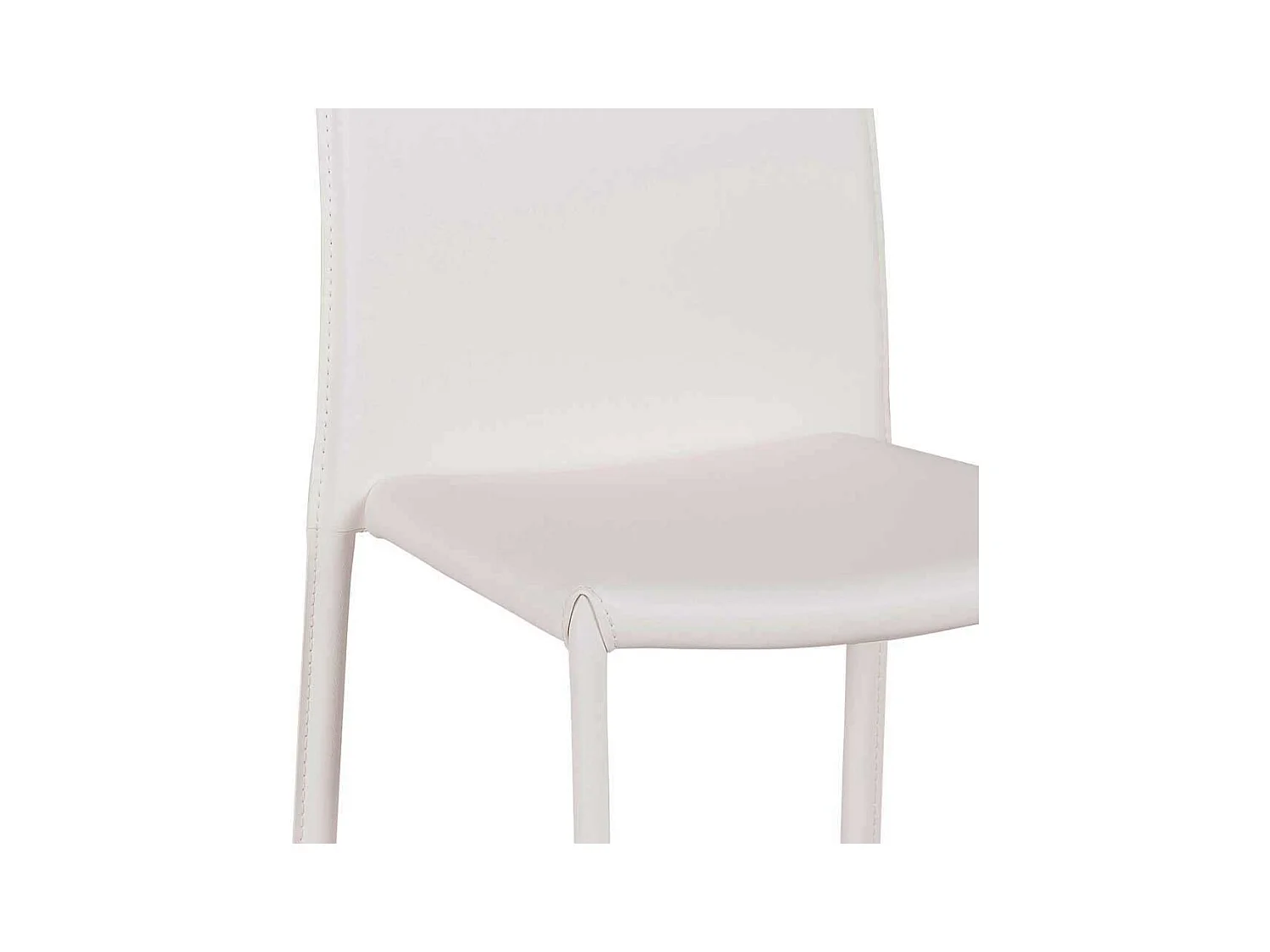 Esszimmer Stapelstuhl in Weiß Kunstleder (4er Set)