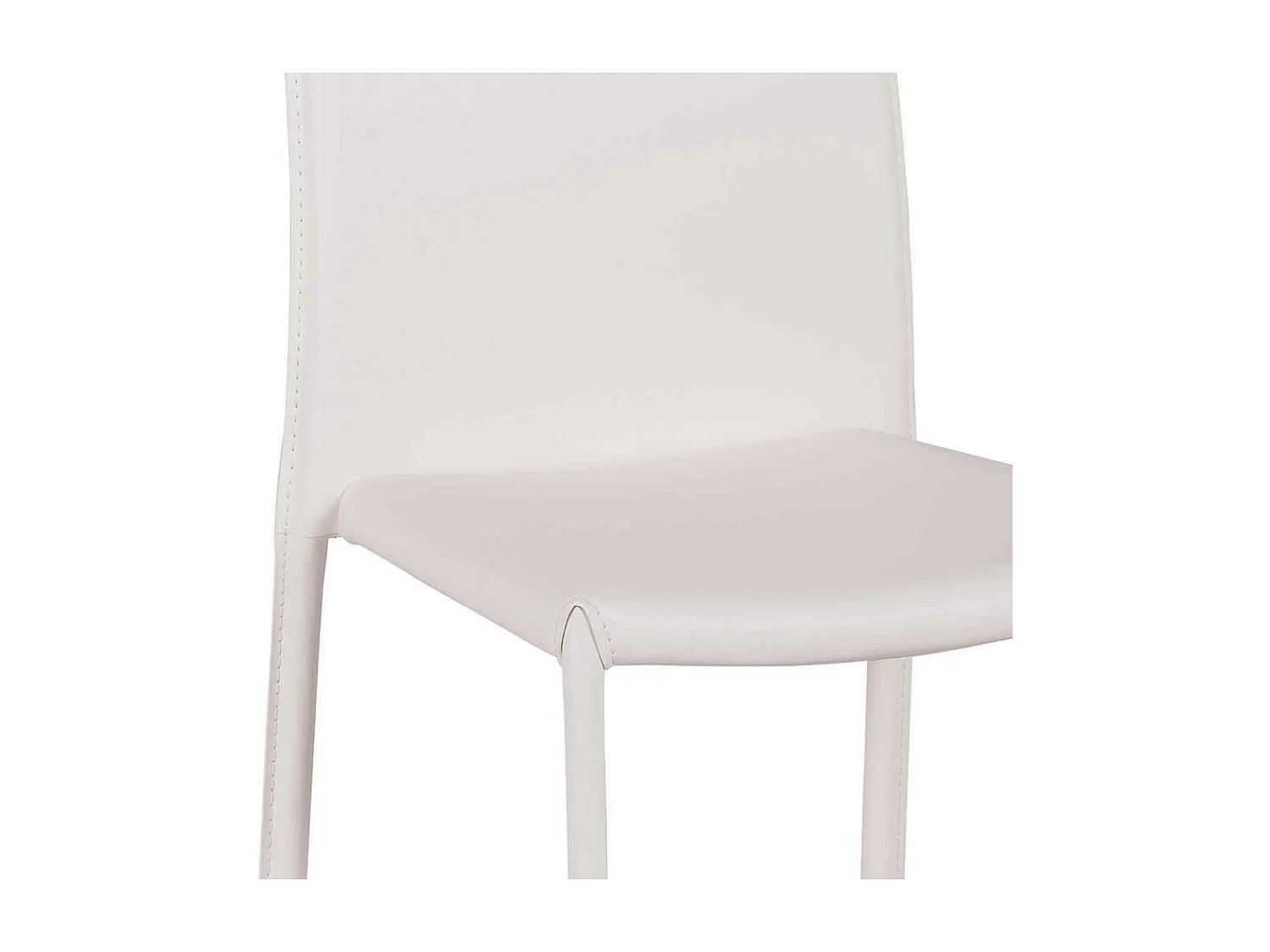 Esszimmer Stapelstuhl in Weiß Kunstleder (4er Set)