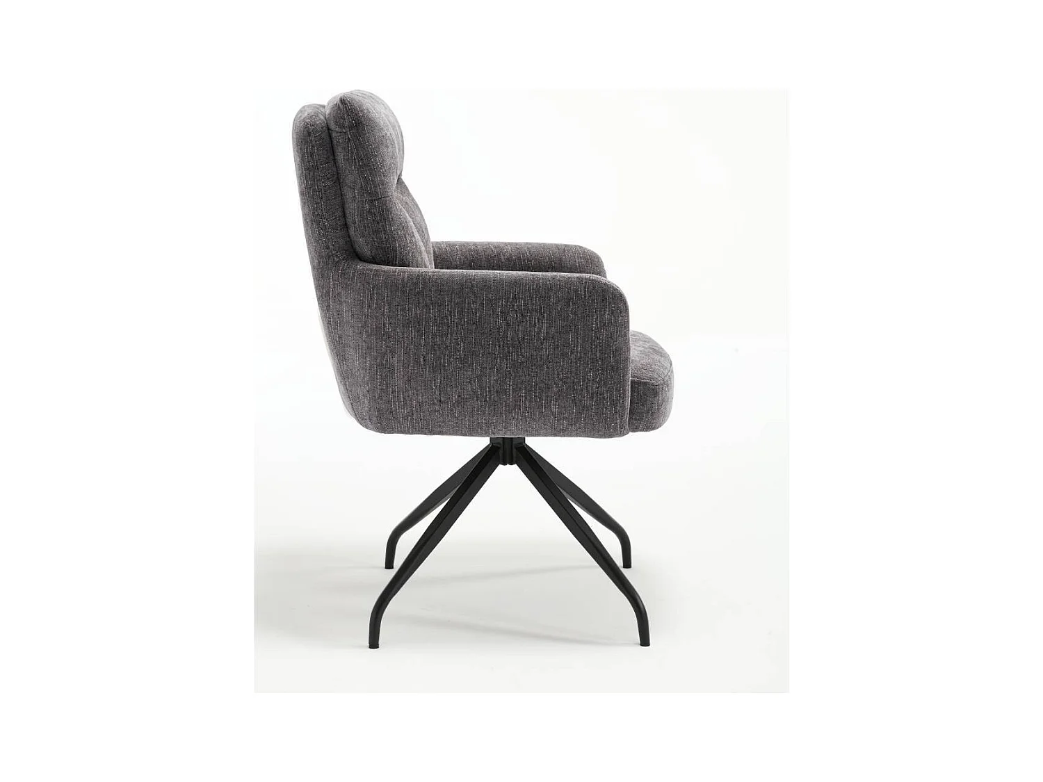 Esszimmerstuhl Stuhl Esszimmer aus Chenillegewebe mit Gestell aus Metall (2er Set)