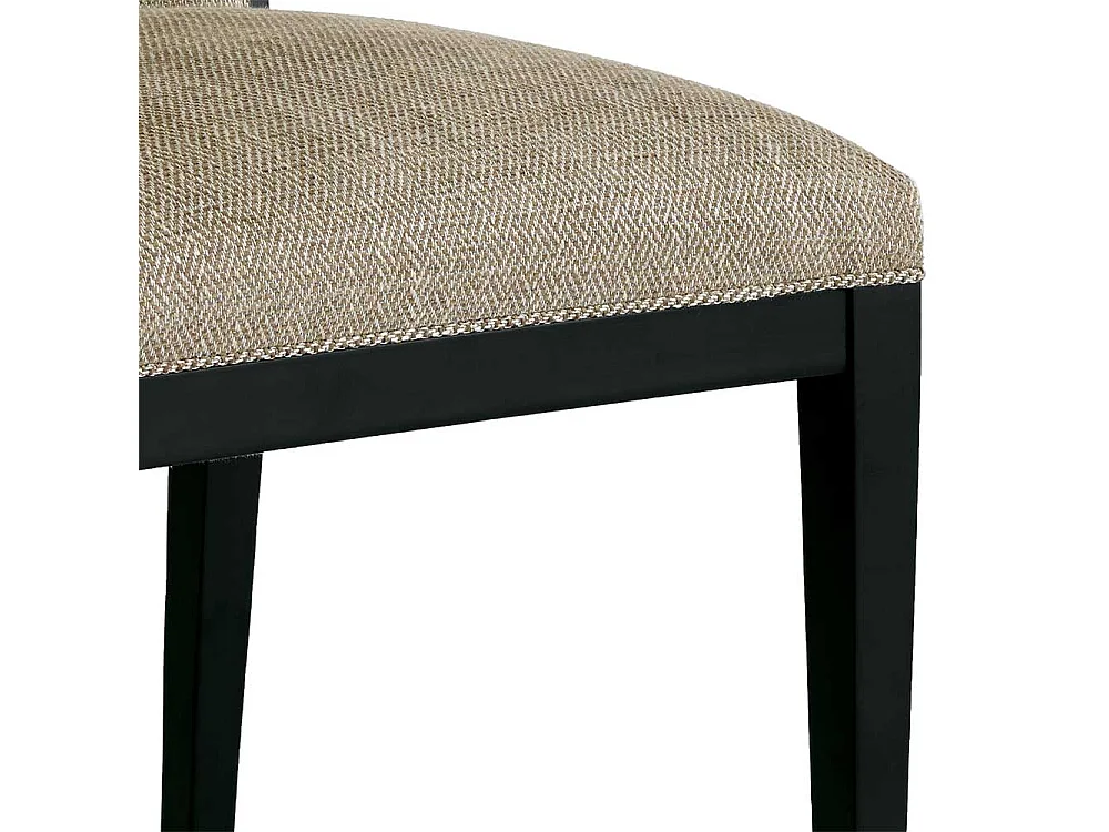 Premium Esszimmerstuhl in Beige und Schwarz klassischen Stil