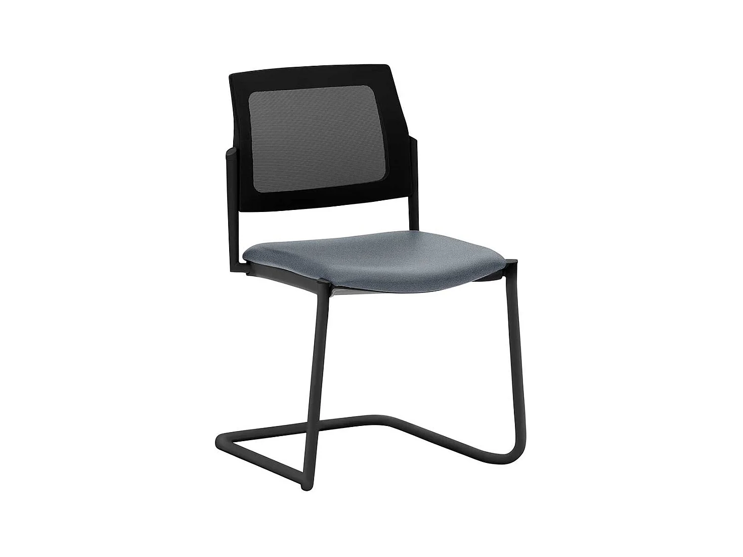 Stapelstuhl Gestell schwarz Rückenlehne Meshgewebe