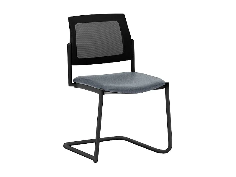 Stapelstuhl Gestell schwarz Rückenlehne Meshgewebe