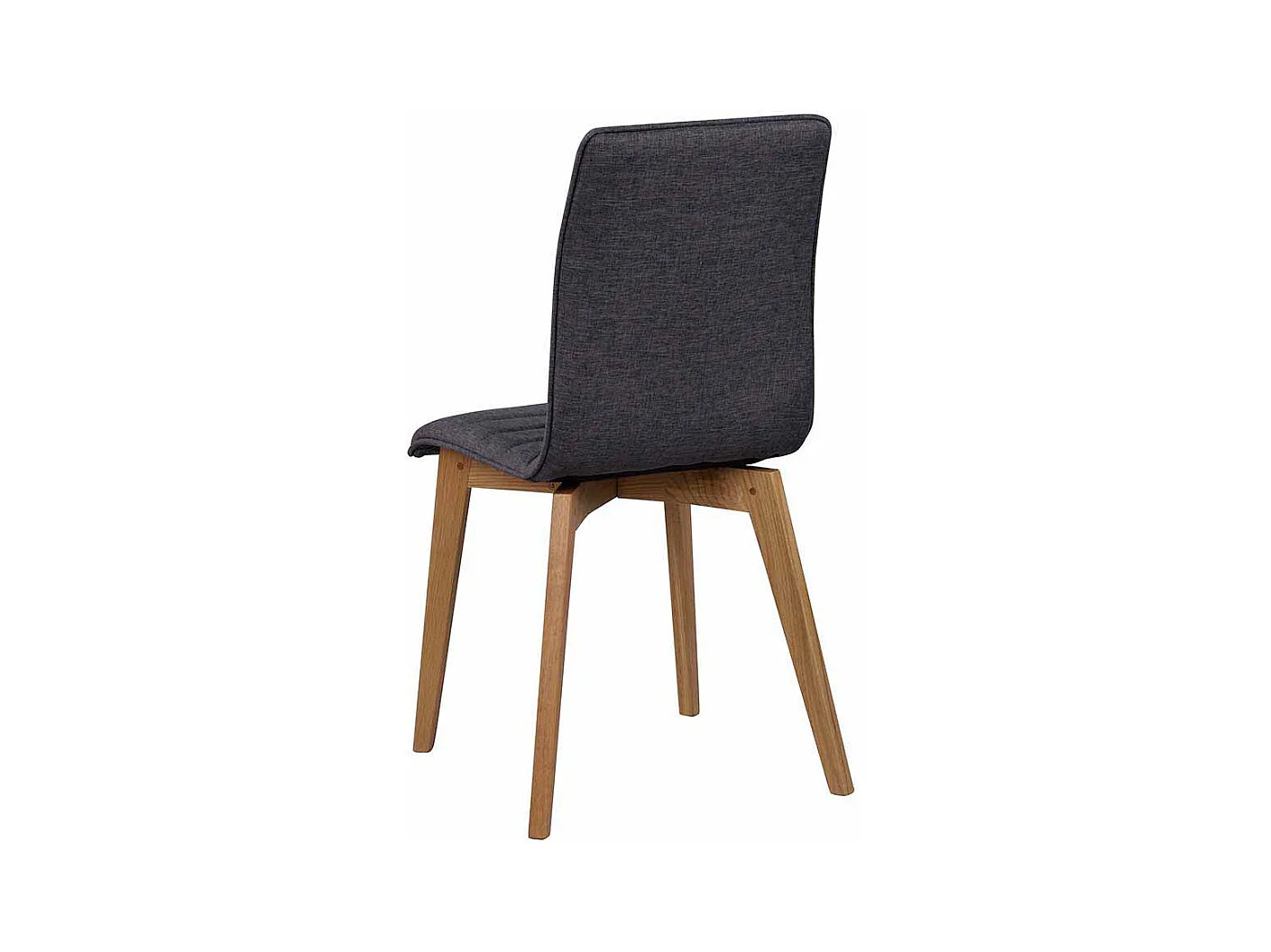 Polsterstuhl Set in Anthrazit Webstoff Eiche massiv (2er Set)