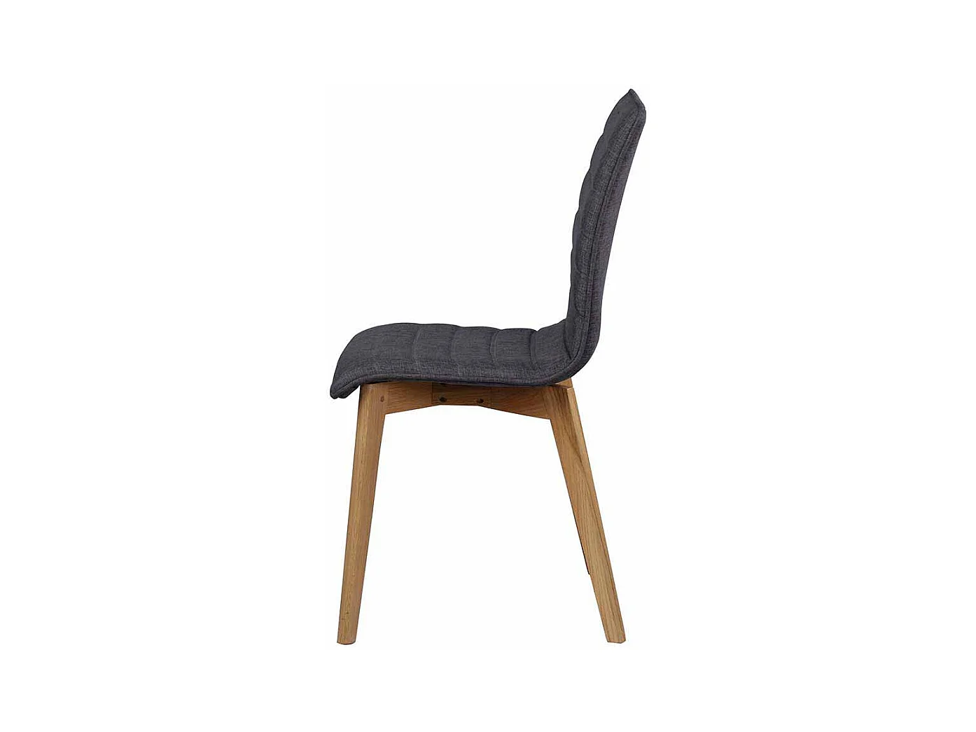 Polsterstuhl Set in Anthrazit Webstoff Eiche massiv (2er Set)