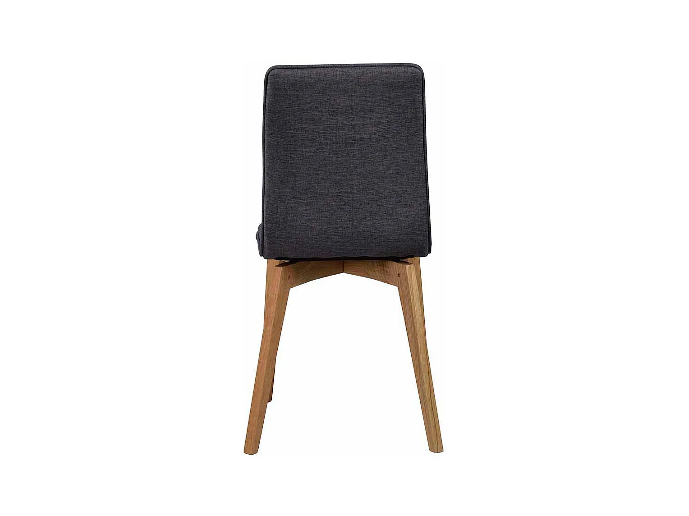 Polsterstuhl Set in Anthrazit Webstoff Eiche massiv (2er Set)