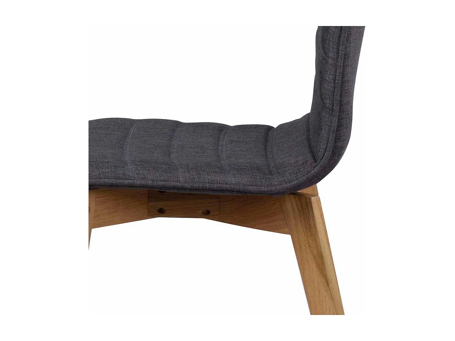 Polsterstuhl Set in Anthrazit Webstoff Eiche massiv (2er Set)