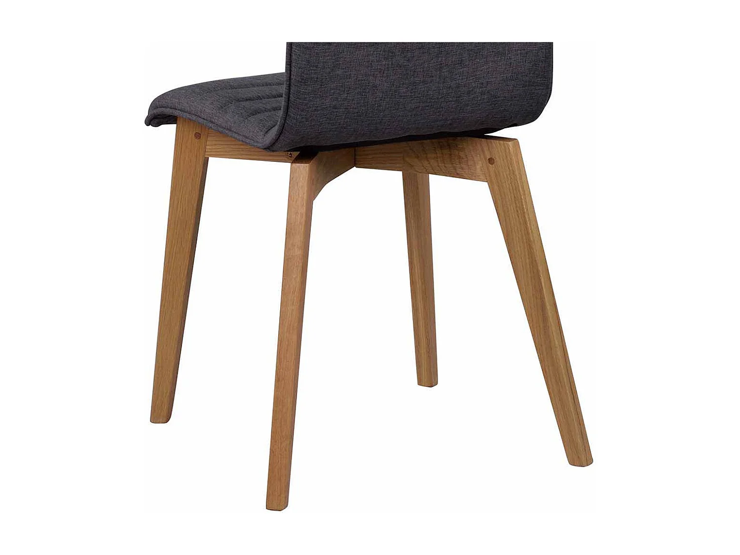 Polsterstuhl Set in Anthrazit Webstoff Eiche massiv (2er Set)