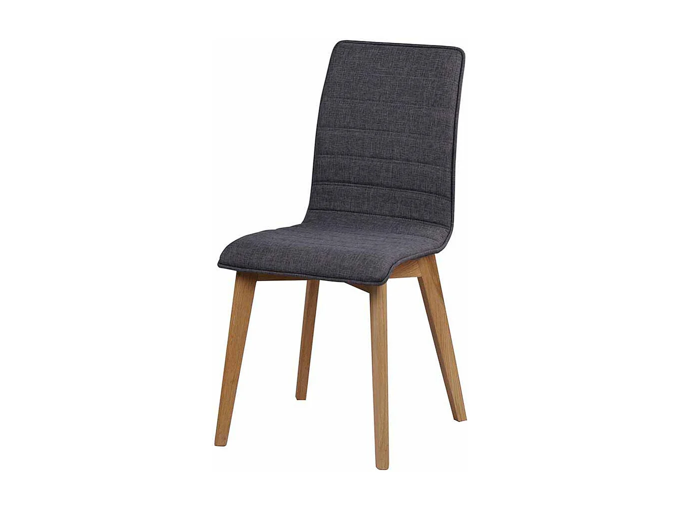 Polsterstuhl Set in Anthrazit Webstoff Eiche massiv (2er Set)