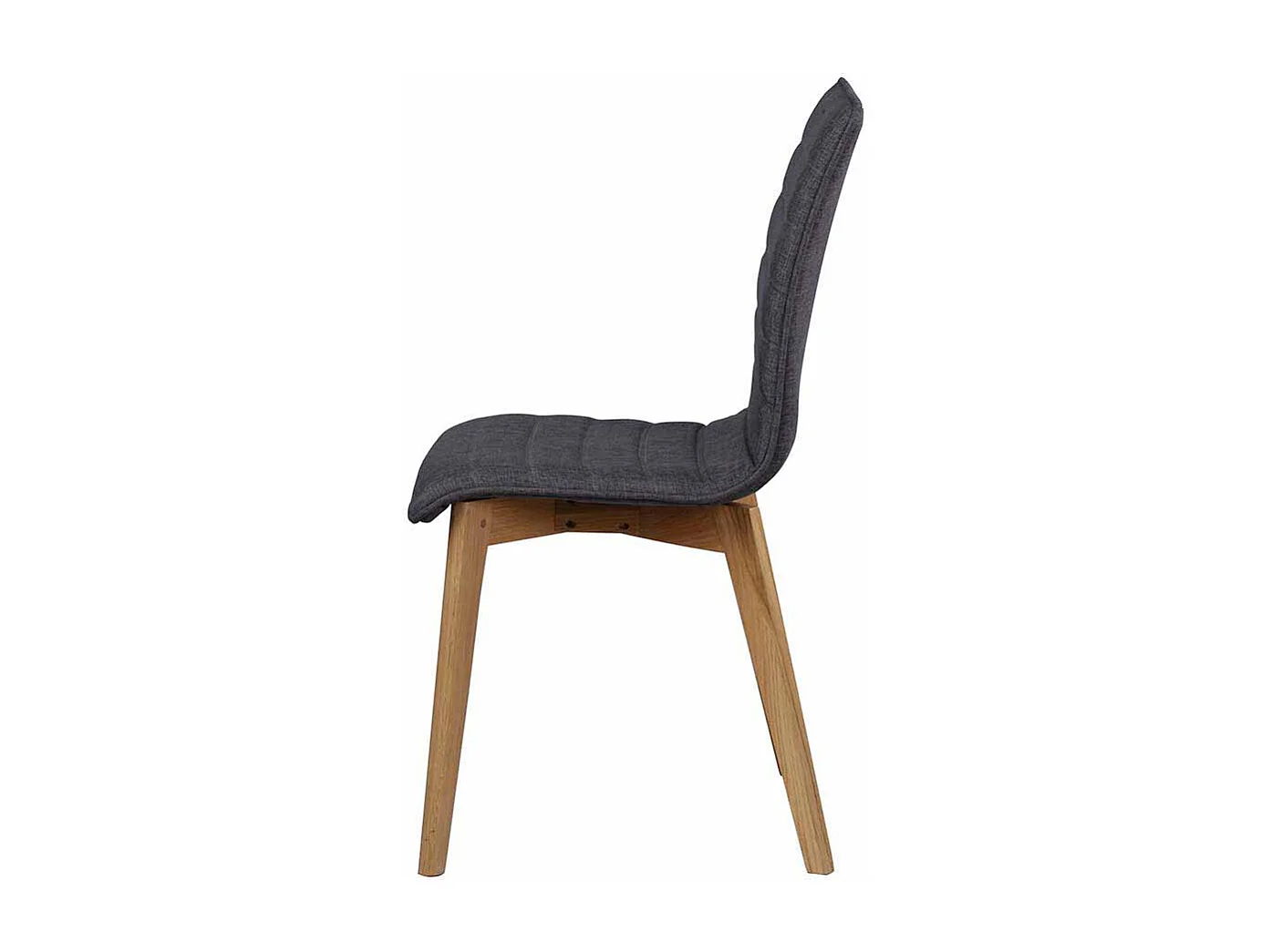 Polsterstuhl Set in Anthrazit Webstoff Eiche massiv (2er Set)
