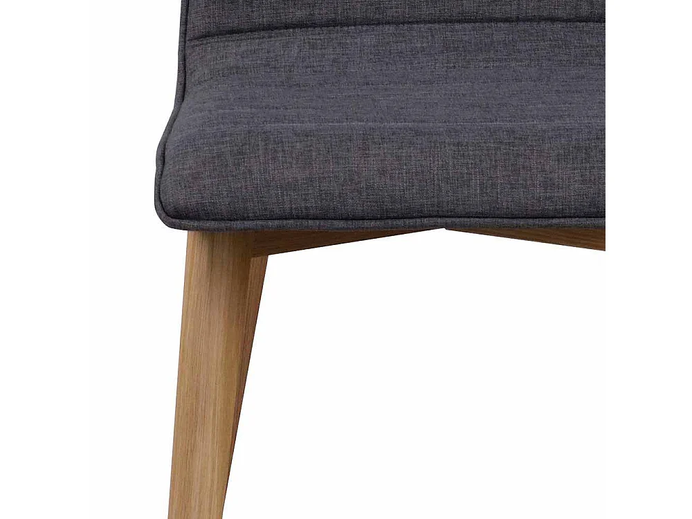 Polsterstuhl Set in Anthrazit Webstoff Eiche massiv (2er Set)