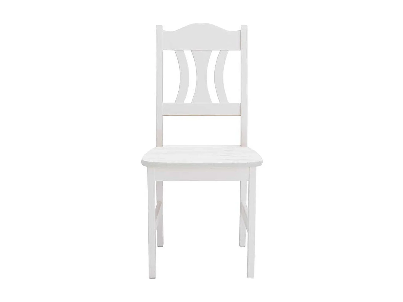 Massiv Esszimmerstuhl in Weiß Kiefer (2er Set)