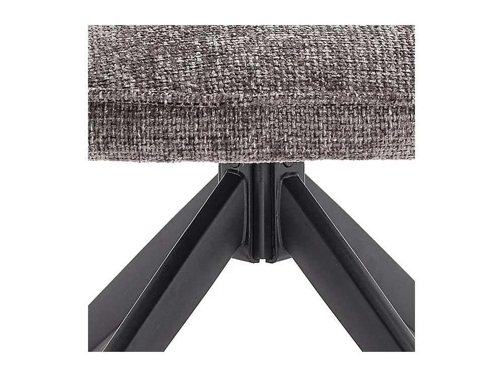 Essstuhl Polsterstuhl aus Metall und Chenillegewebe (2er Set)