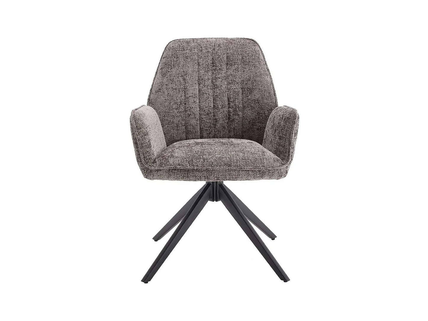 Essstuhl Polsterstuhl aus Metall und Chenillegewebe (2er Set)