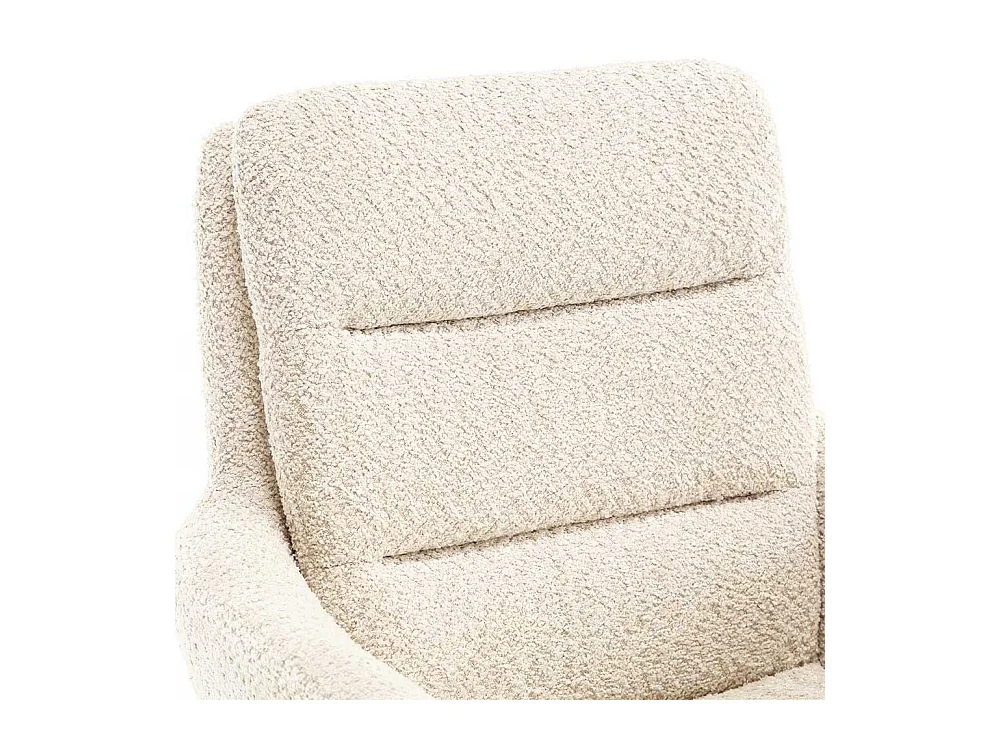 Polsterstuhl Esszimmer Boucle in Cremefarben Gestell aus Metall (2er Set)