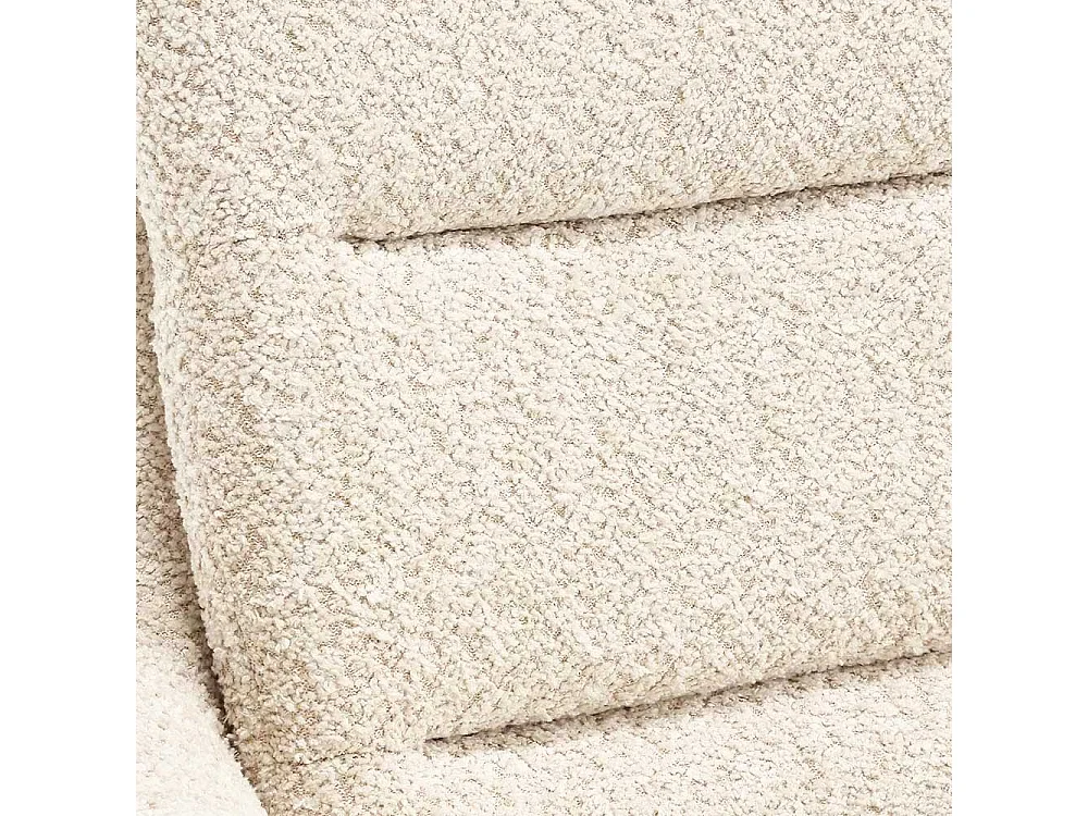 Polsterstuhl Esszimmer Boucle in Cremefarben Gestell aus Metall (2er Set)