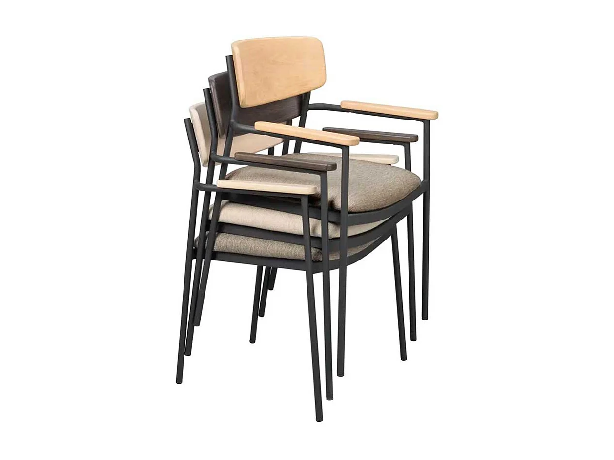 Stuhl Esszimmer Esszimmerstuhl mit Armlehnen und Bezug (2er Set)