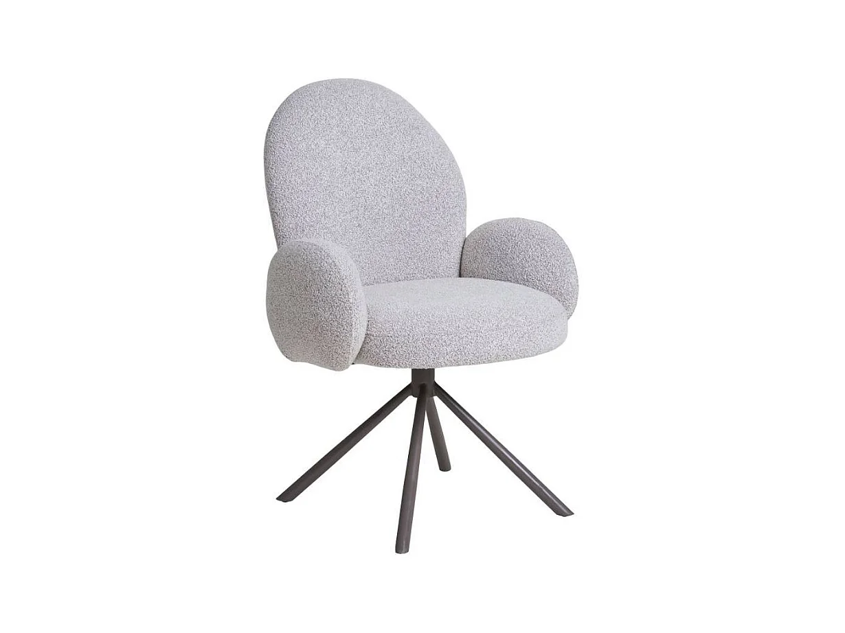 Polsterstuhl Esszimmerstuhl in Beige mit Gestell aus Metall